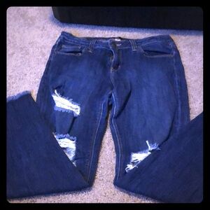 Just black distressed jeans 29